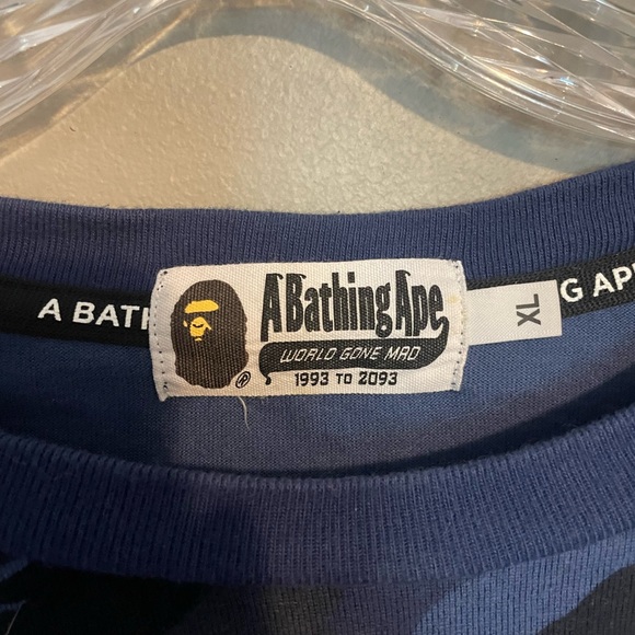 A Bathing Ape Multicolor Camo Print Long Sleeve Tee - Picture 6 of 6